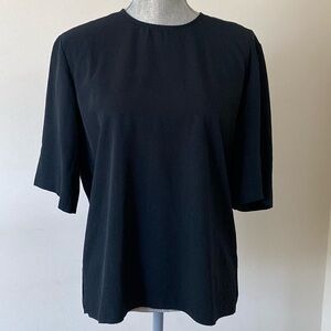 EVERLANE Japanese GoWeave Back Zip Crew Neck Top Size 4